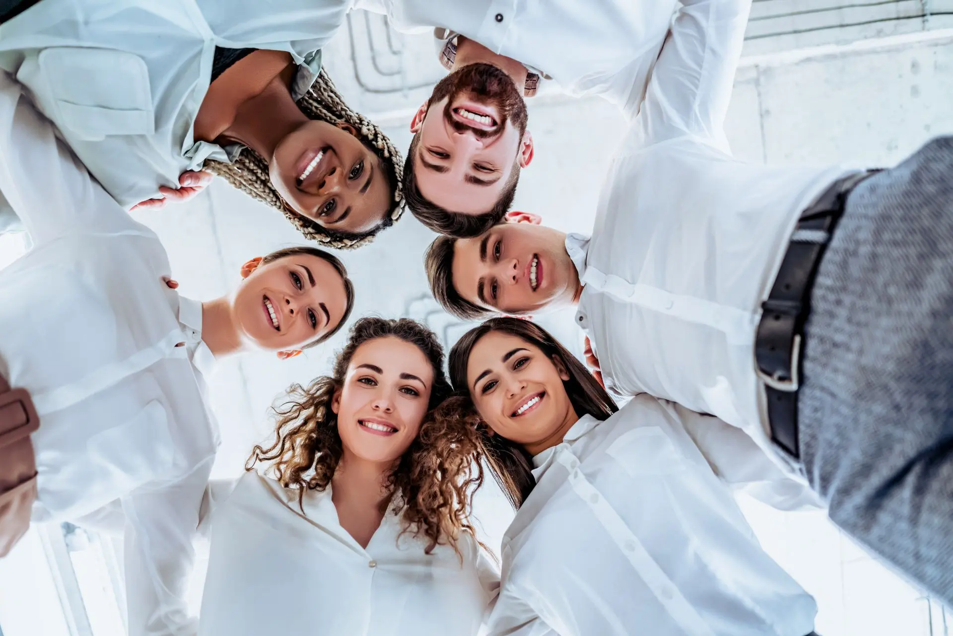 Cohésion d'équipe : un groupe de collaborateurs échange et partage autour d'un projet commun.